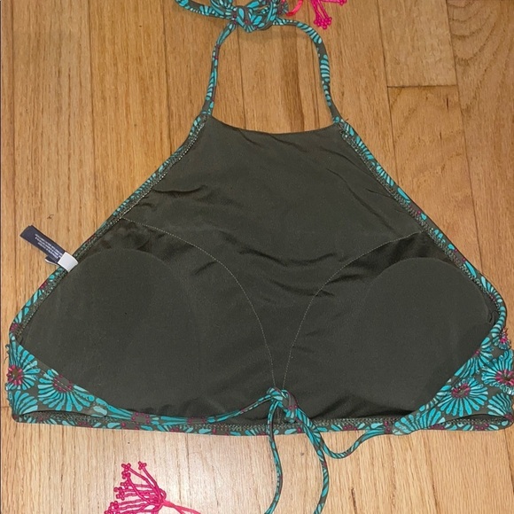 Aerie Vibrant Teal Bikini with Pink Accents - Picture 4 of 8